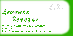 levente kerezsi business card